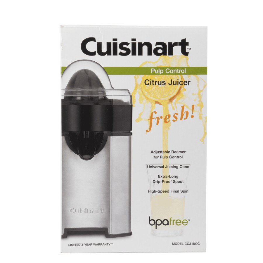 CUISINART CCJ 500C Stainless Steel Juicer - Powerful Cold Press Juicer for Fruits & Vegetables - Perfect for Healthy Juicing at Home or Commercial Use