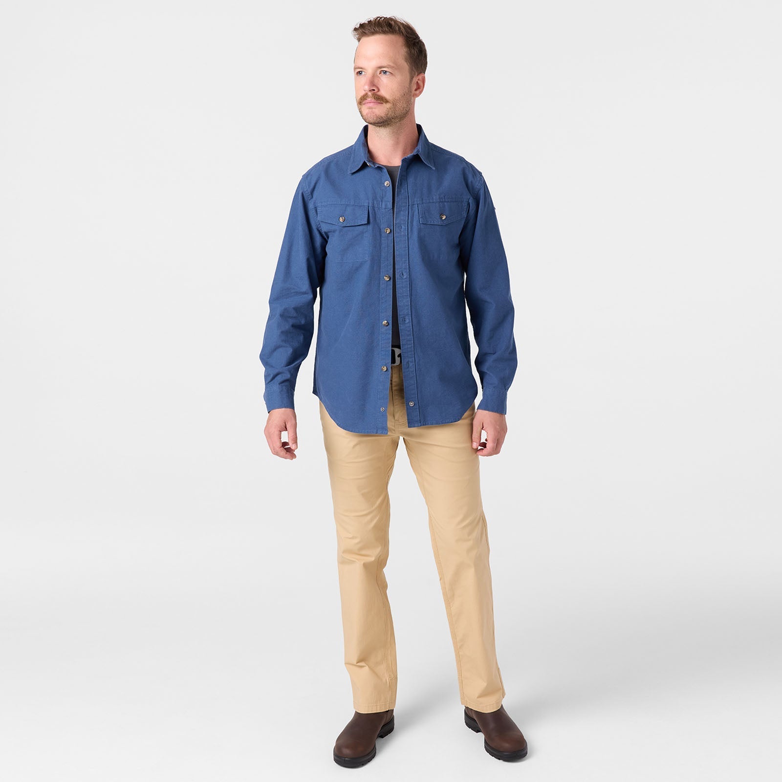 Hamilton Chamois Shirt for Men - Soft Flannel Work Shirt with Chest Pocket - Durable Outdoor Shirt for Hiking, Camping & Casual Wear