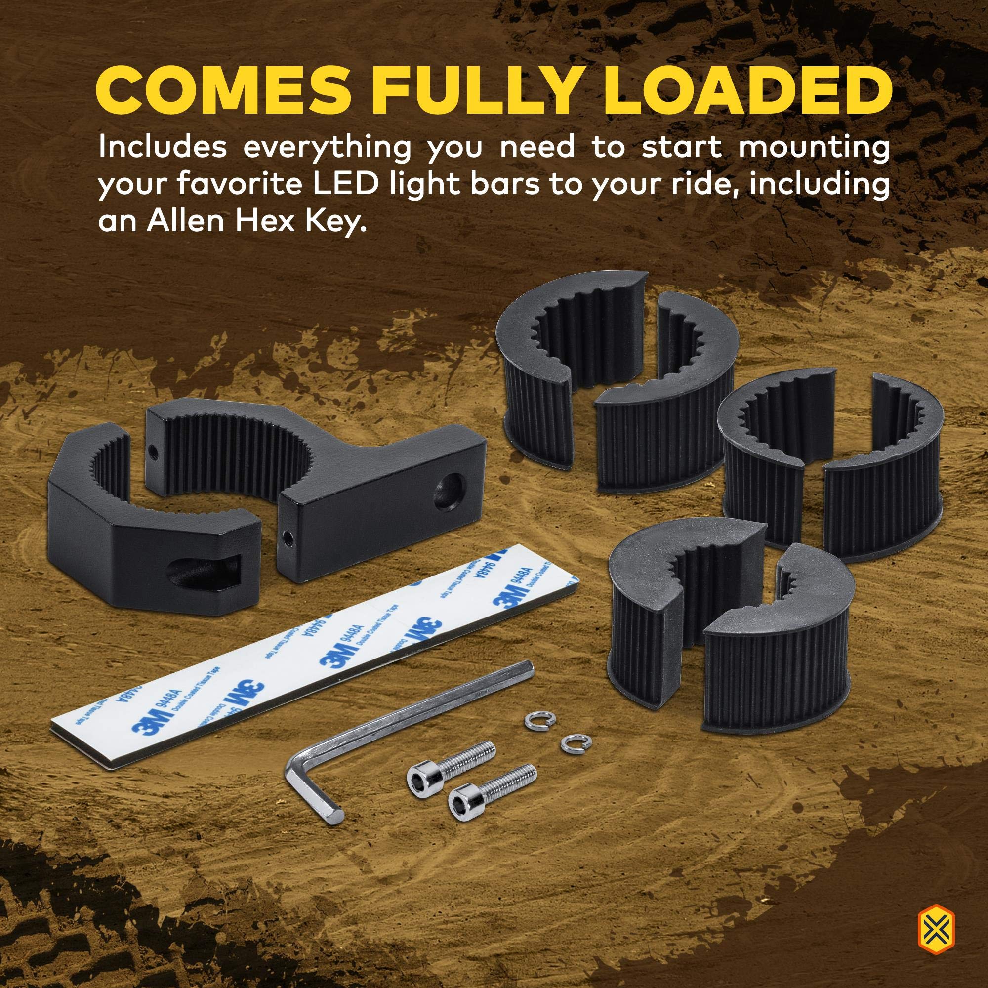 LAMPHUS Heavy Duty Off-Road Light Mounting Bracket Kit - Universal 1