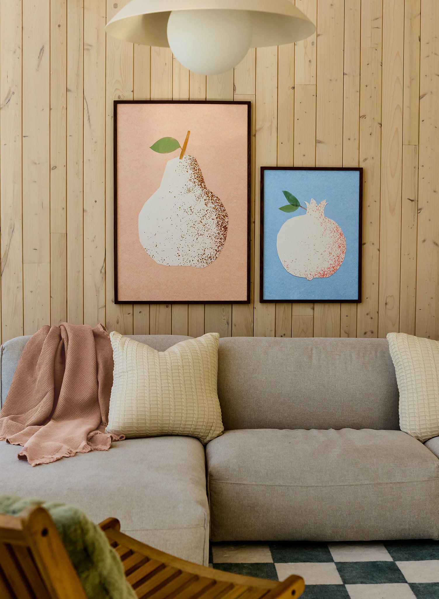 Paper Cut Pear Art Print - Modern Home Decor for Living Room, Bedroom & Office | Wall Poster for Unique Aesthetic Appeal
