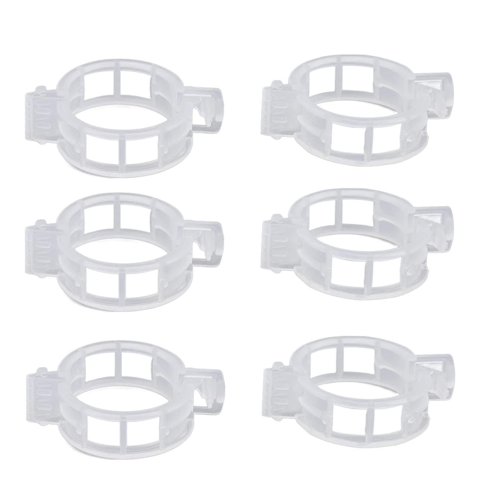300Pcs Reusable Plastic Plant Clips - Tomato Support Clips for Vegetables & Flowers, Strong Fixation Grafting Tool (50Pcs/Pack) - Perfect for Garden, Greenhouse & Indoor Plant Care