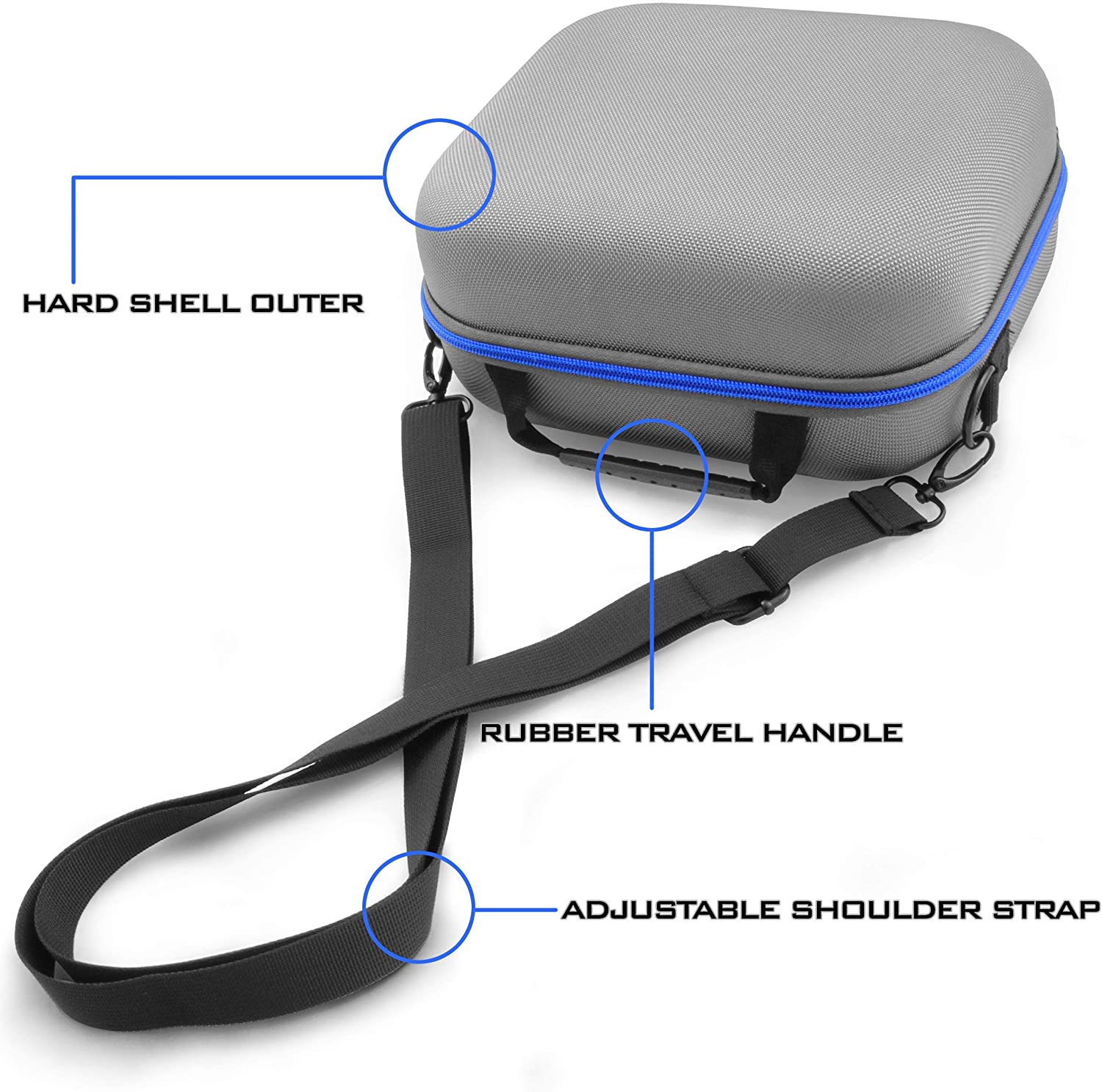 CASEMATIX Hard Shell Travel Case for Zoom G1X FOUR Guitar Effects Pedal - Durable Wah Pedal Carrying Case with Adjustable Shoulder Strap - Perfect for Gigging Musicians & Traveling Guitarists