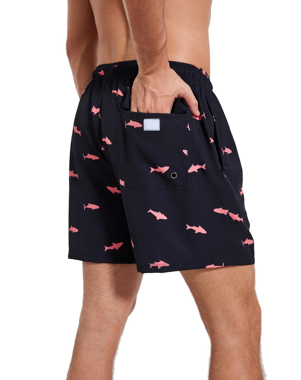 Men's Quick Dry Swim Trunks with Compression Liner - 5