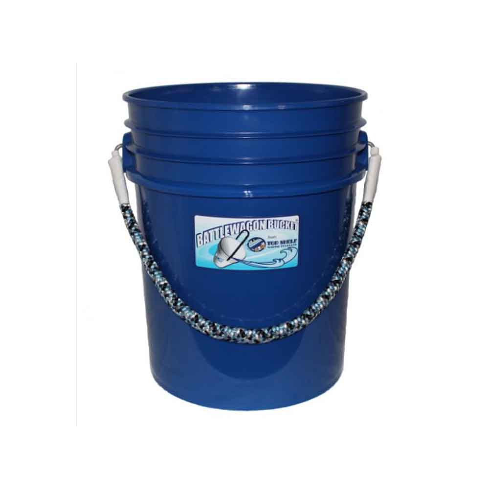 5 Gallon Battlewagon Bucket with Heavy Duty Rope Handle - Durable Utility Pail for Camping, Construction & Outdoor Work