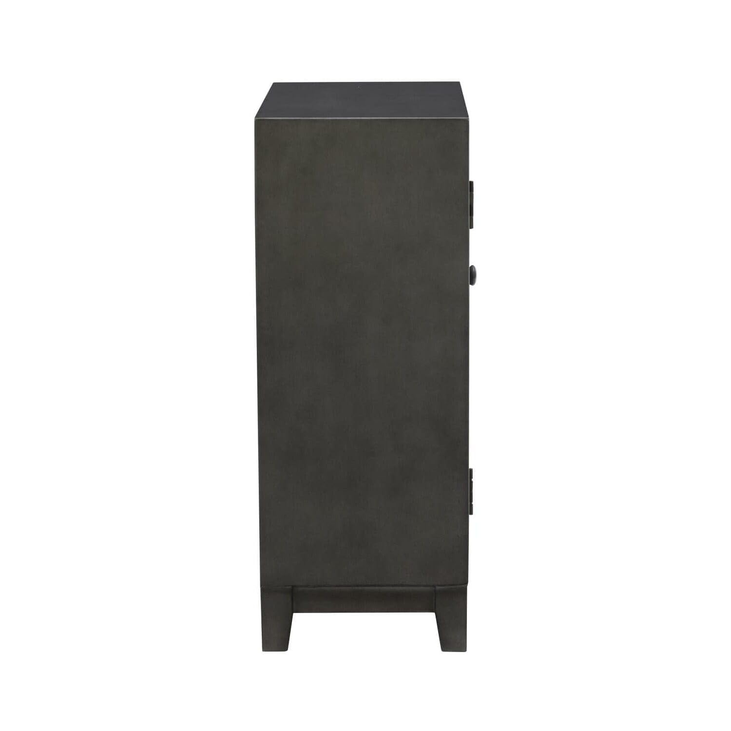 Powell Furniture Grace Accent Cabinet - Dark Grey Storage Console Table for Living Room, Entryway & Bedroom | Modern Sideboard with Shelves & Drawers | Home Decor Organizer