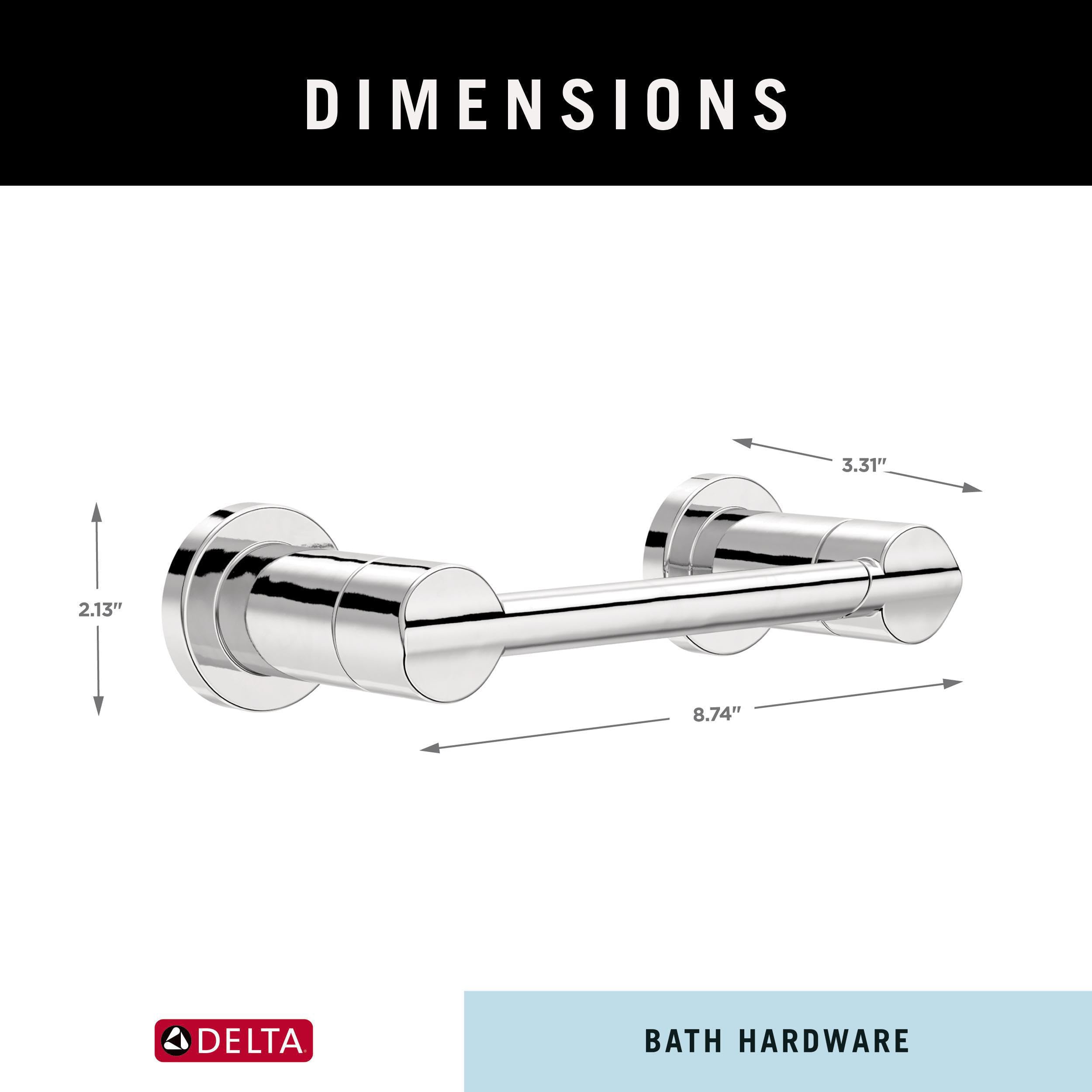 Delta Nicoli 1-Pack Polished Chrome Toilet Paper Holder - Wall Mounted Pivoting Tissue Roll Holder for Bathroom Organization - Durable Bathroom Accessories (Model NIC50-PC) - Perfect for Home, Apartment, and Office Restrooms