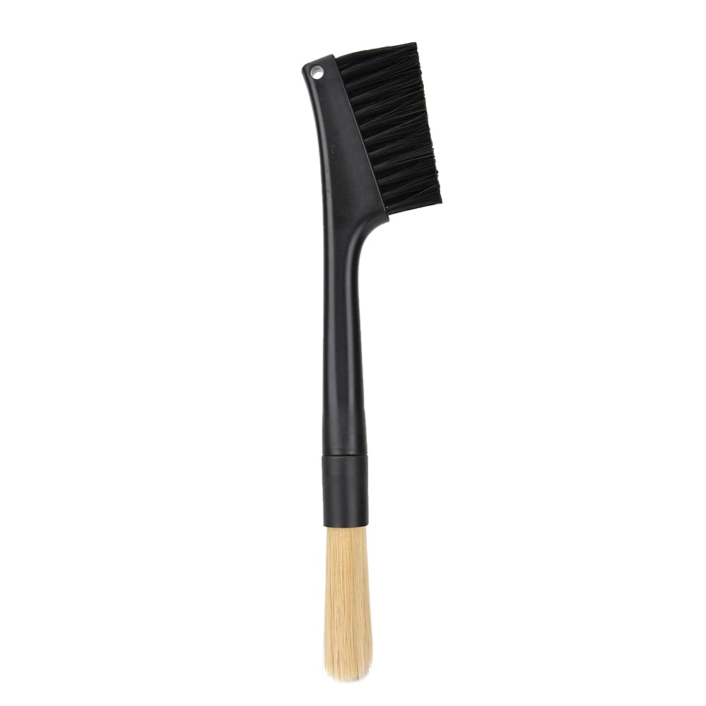 Premium Dual-Head Coffee Grinder Cleaning Brush - PP & PET Bristles for Espresso Machines, Burr Grinders & French Press - Perfect for Home Baristas & Coffee Shops (Kitchen, Cafe & Commercial Use)