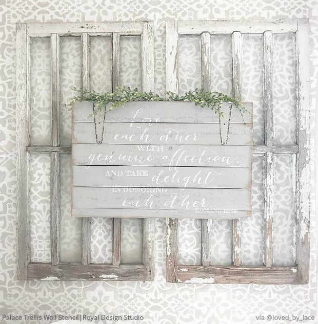 Palace Trellis Moroccan Wall Stencil - DIY Home Decor, Arabic Pattern Template for Painting, Wall Art, Furniture & Crafts - Perfect for Bedroom, Living Room, and Boho Style Interior Design
