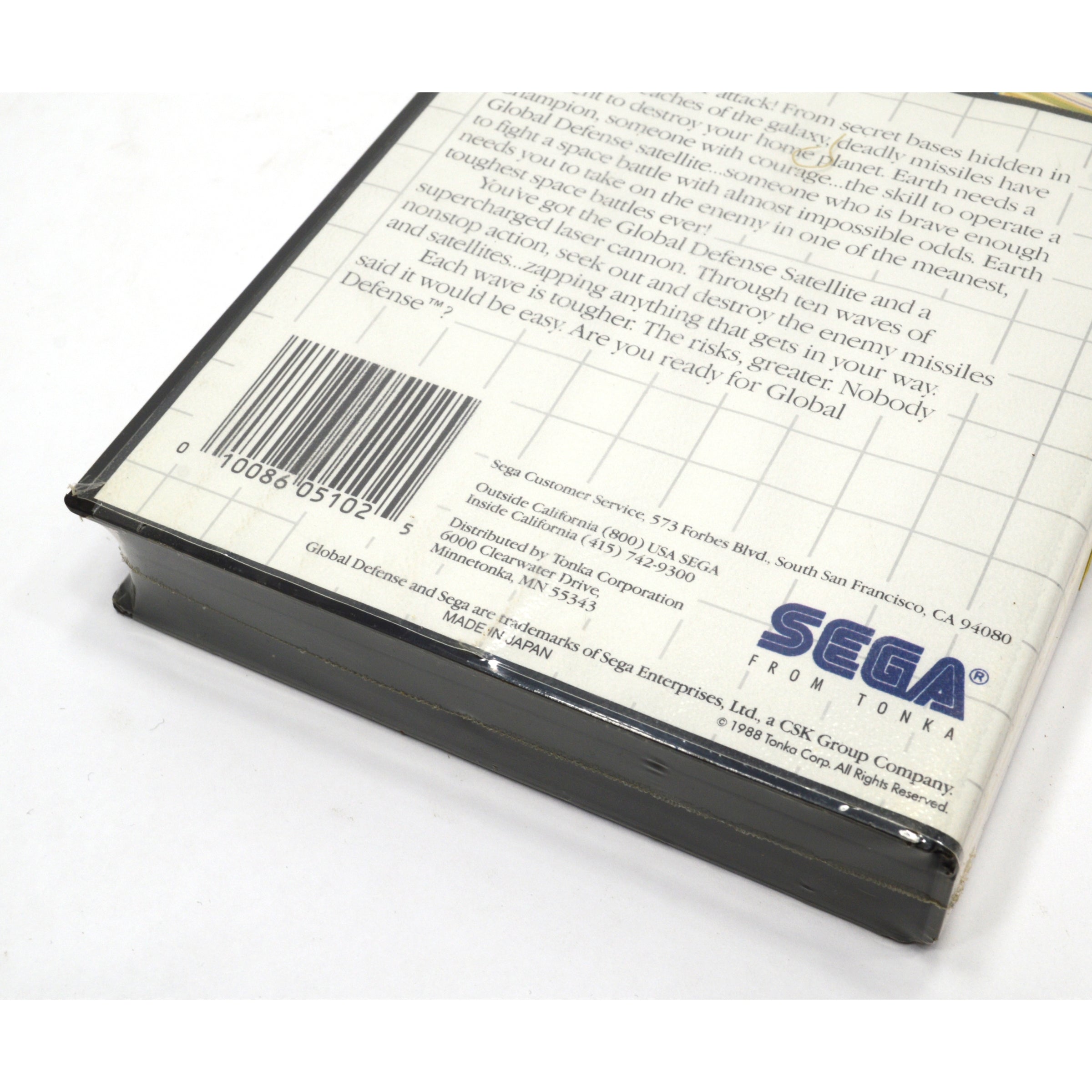 Original SEGA MASTER SYSTEM GLOBAL DEFENSE SMS Video Game - Factory Sealed (1988) | Classic Retro Gaming Console Collector's Item | Perfect for Gaming Enthusiasts & Nostalgic Collectors