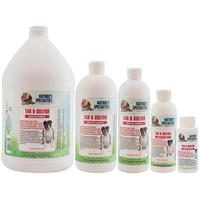Nature's Specialties Tar & Sulfur Shampoo for Scalp Treatment - Psoriasis, Dandruff & Seborrheic Dermatitis Relief - Medicated Shampoo for Itchy Scalp & Flakes - Perfect for Daily Hair Care Routine