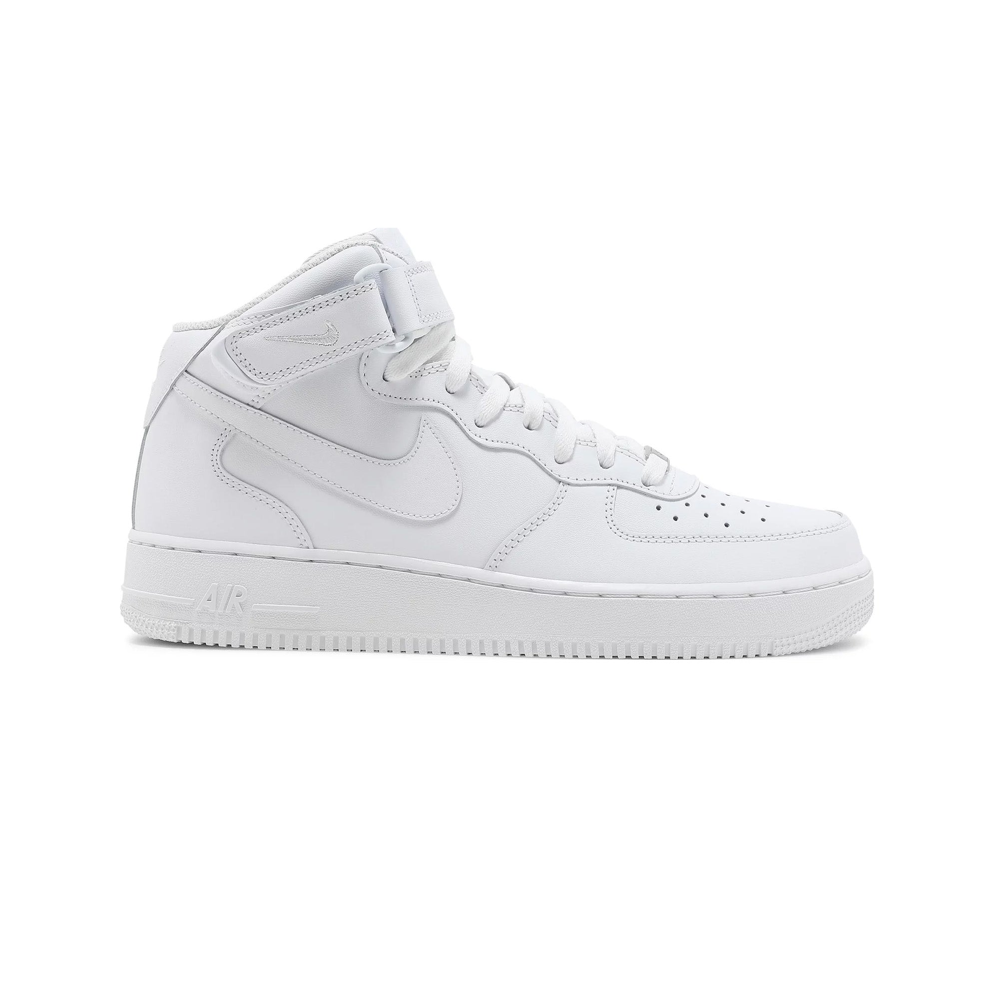 Nike Air Force 1 Mid '07 Triple White Men's Basketball Shoes - Classic Sneakers for Casual Wear, Street Style & Everyday Fashion
