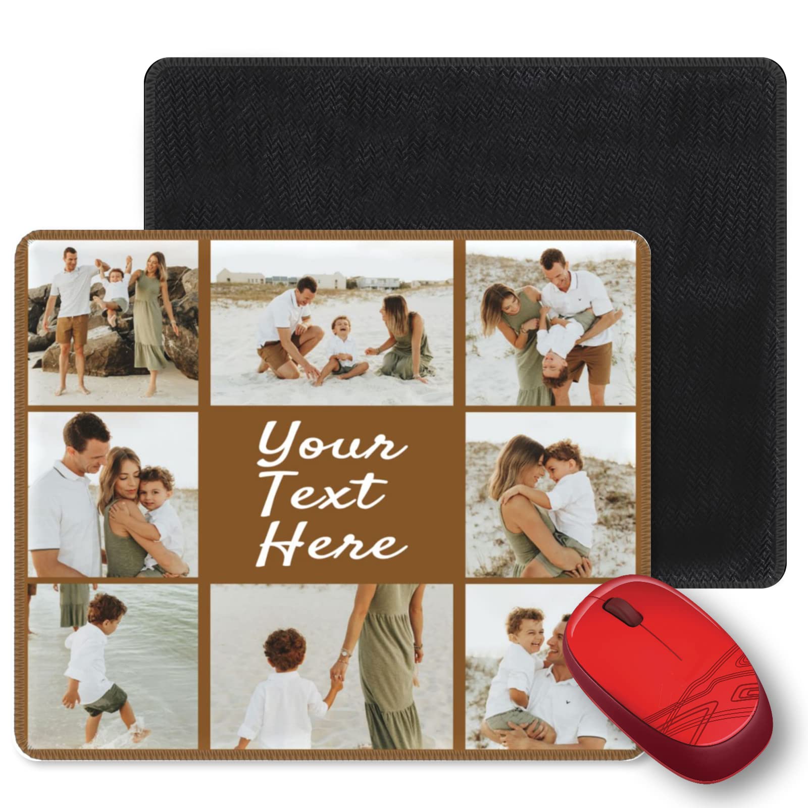 Custom Photo & Logo Mouse Pad - Personalized Gaming Mousepad with Stitched Edge for PC & Laptop (7x8.6 Inch) | Perfect for Office, Gaming & Home Desk Setup