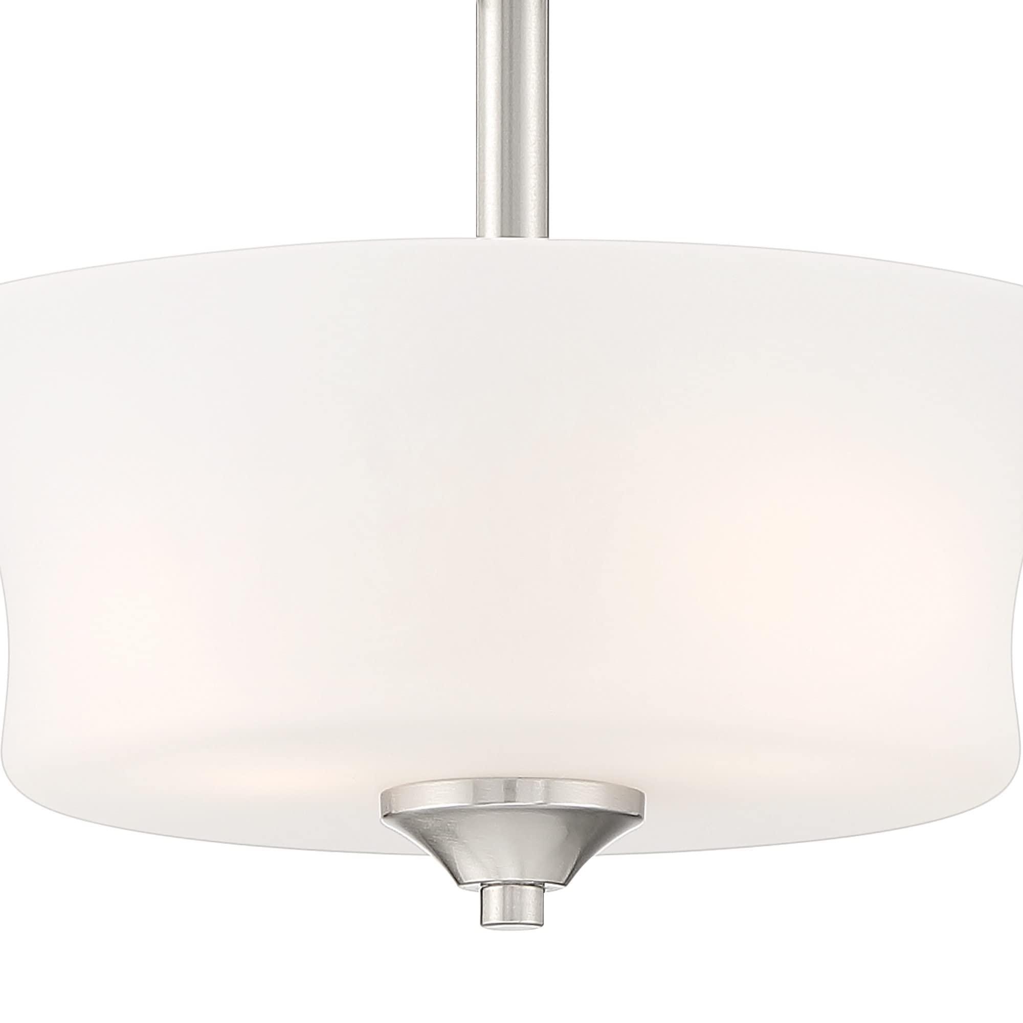 DESIGNERS FOUNTAIN Bronson 2-Light Semi Flush Mount Ceiling Fixture in Matte Black - Modern Hallway & Bedroom Lighting (Model D278M-SF-MB)
