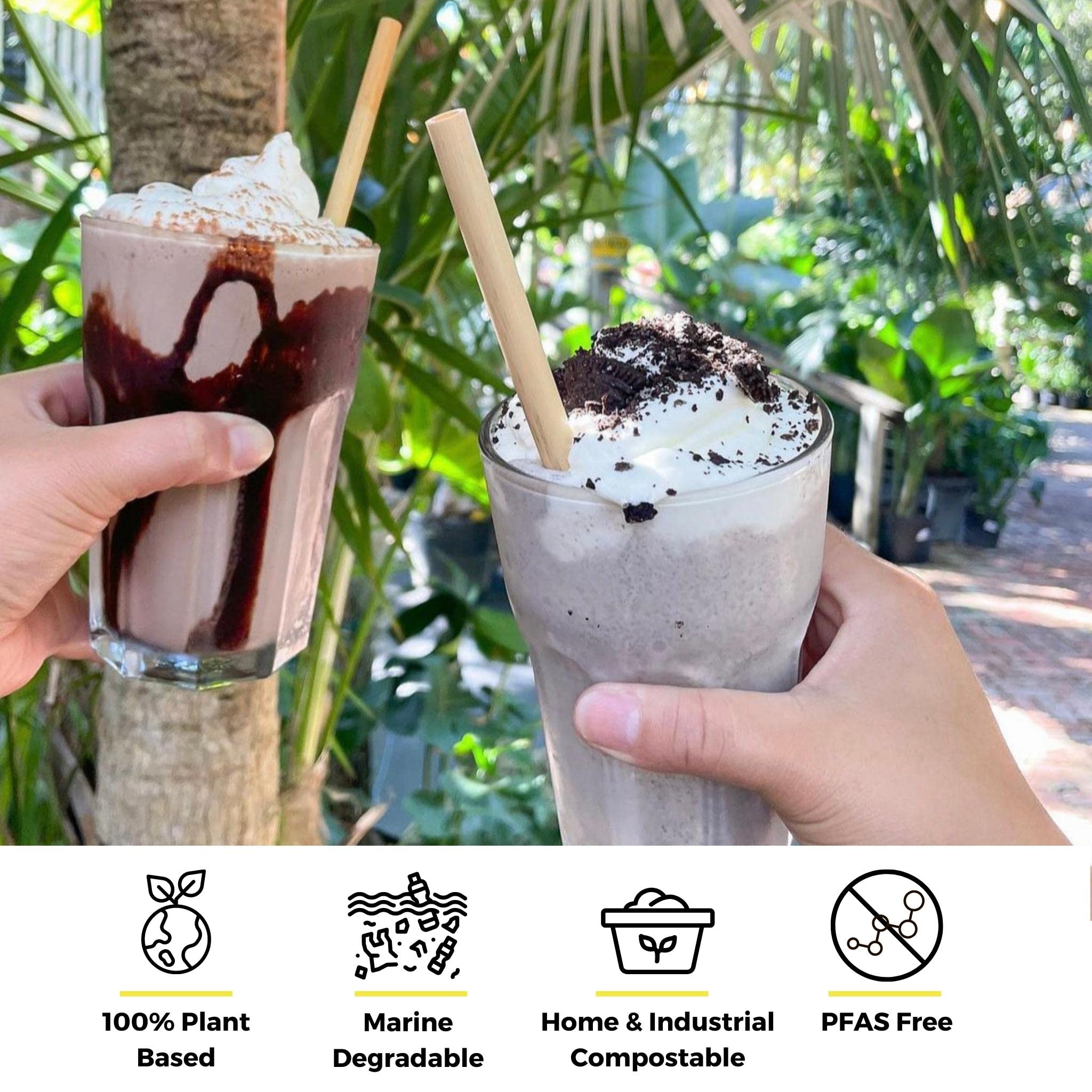 Eco-Friendly Reed Stem Straws - 3000 Count Tall Size (7-9mm Diameter) | 100% Natural Plant-Based Compostable Drinking Straws | Perfect for Smoothies, Milkshakes, Cocktails & Iced Beverages | Sustainable Alternative to Plastic & Bamboo Straws | Ideal for Restaurants, Cafes & Home Use