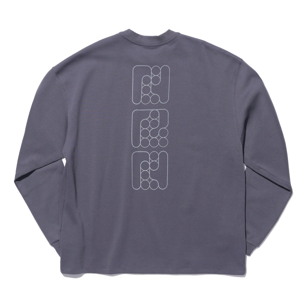 Nine Point Nine Element Long Sleeve Graphic Tee - Motion Grey | Trendy Streetwear for Men & Women | Perfect for Casual Outfits, Concerts & Urban Fashion