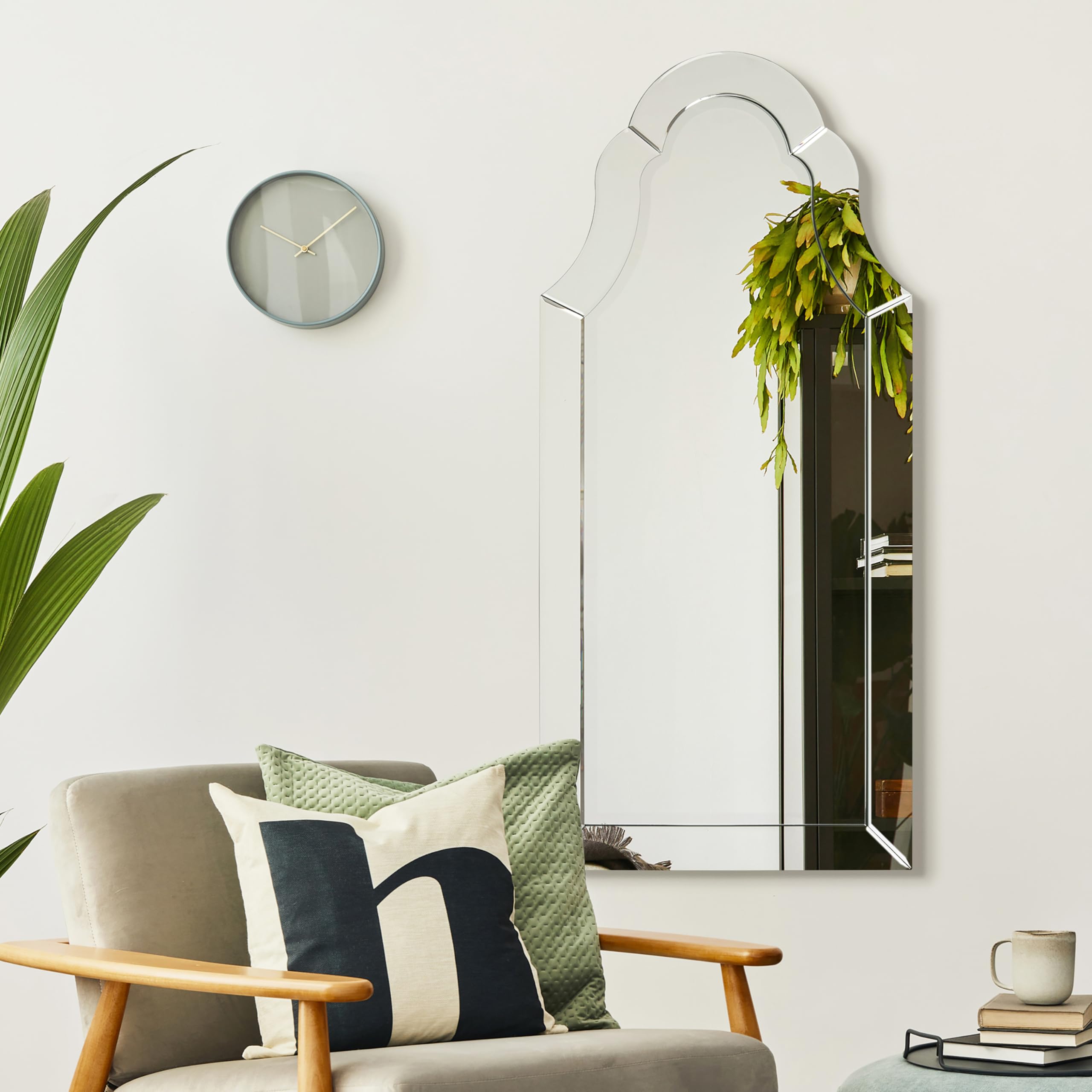 Empire Art Direct Elegant Arch Beveled Wall Mirror - 1