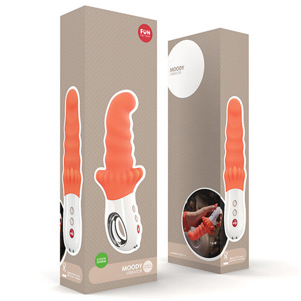Fun Factory Moody Vibrator - Rechargeable G-Spot Vibrator for Women, Waterproof & Body-Safe Silicone - Perfect for Solo Play & Couples Intimacy