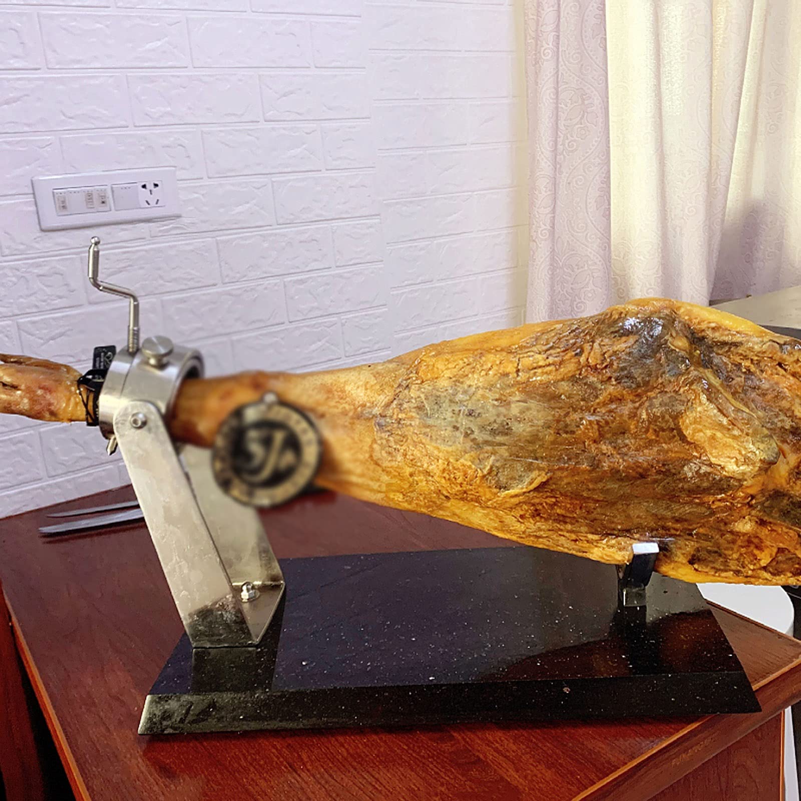 Premium Marble Ham Stand Holder - Durable Kitchen Rack for Home BBQ, Restaurants & Holiday Meals | Perfect for Roasting, Serving & Storing Hams, Turkey & Large Meats