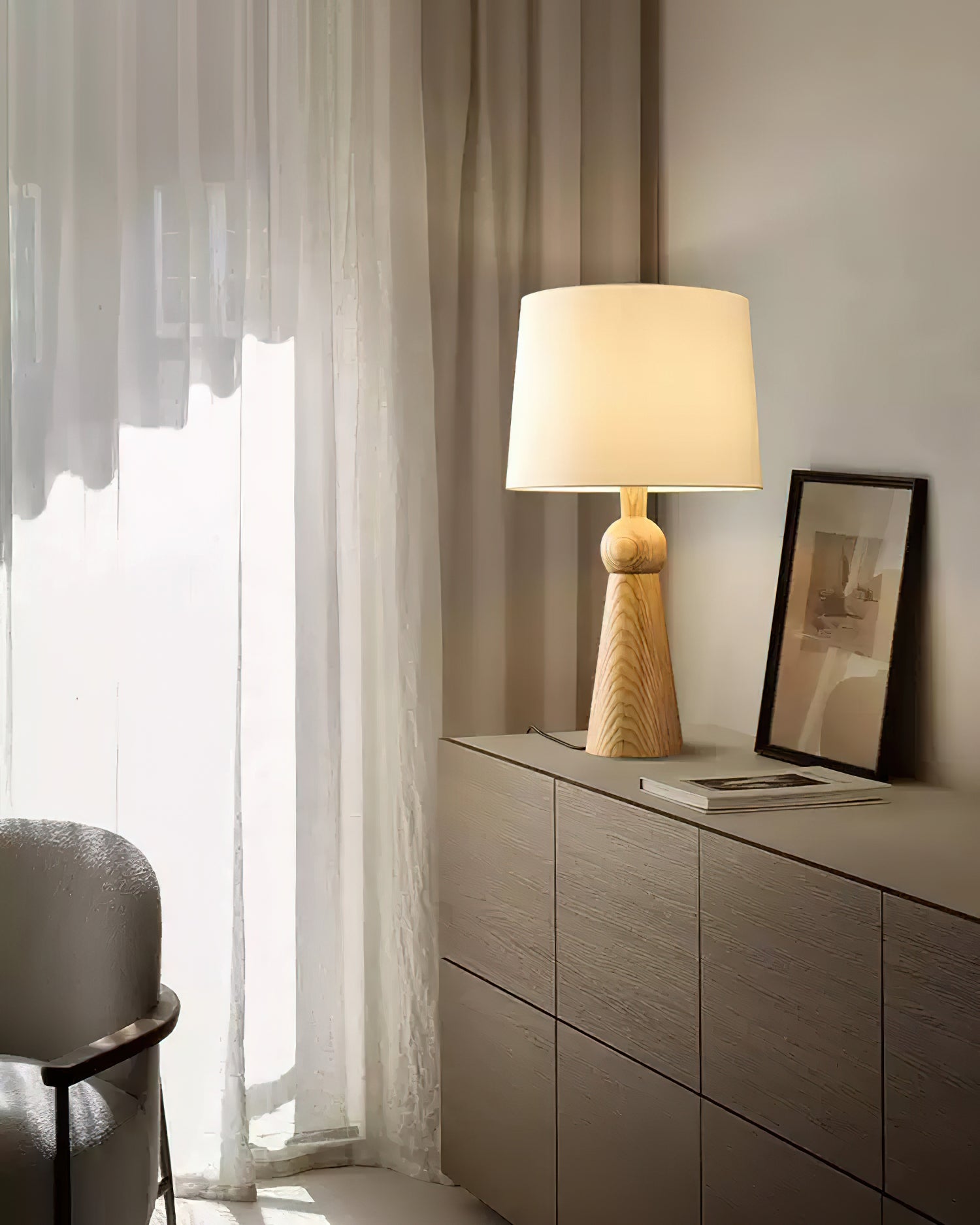 Bella Table Lamp - Modern LED Bedside Lamp with USB Port, Touch Control & Adjustable Brightness - Perfect for Bedroom, Living Room & Office Decor