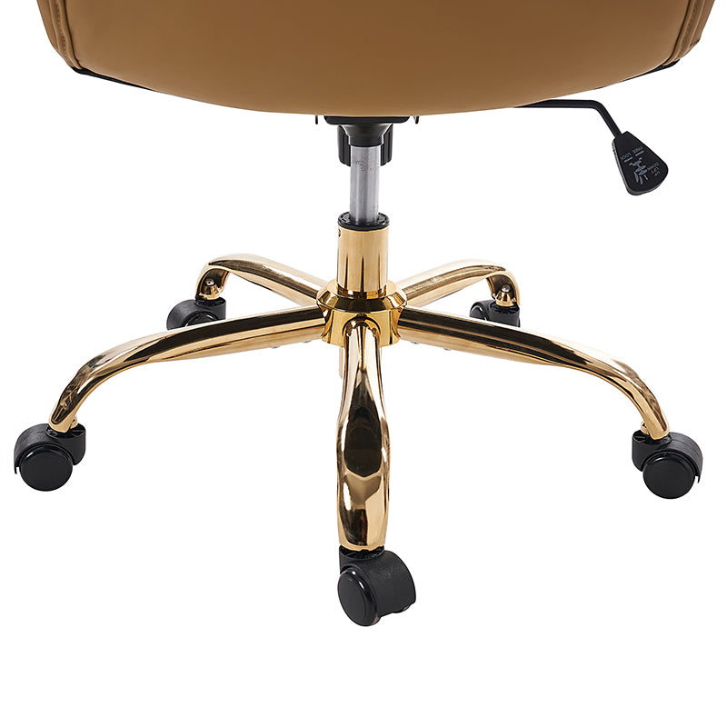 Waterproof PU Leather 360-Degree Swivel Office Chair - Ergonomic Desk Chair for Home & Office Workspace - Perfect for Long Hours of Sitting, Gaming, and Conference Rooms
