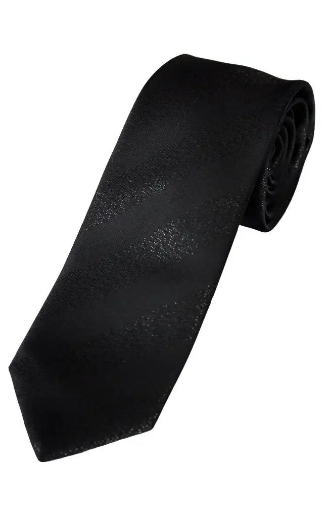 LA Smith Black Skinny Glitter Tie - Elegant Rhinestone Bow Tie for Men & Women | Perfect for Prom, Weddings, Parties & Formal Events