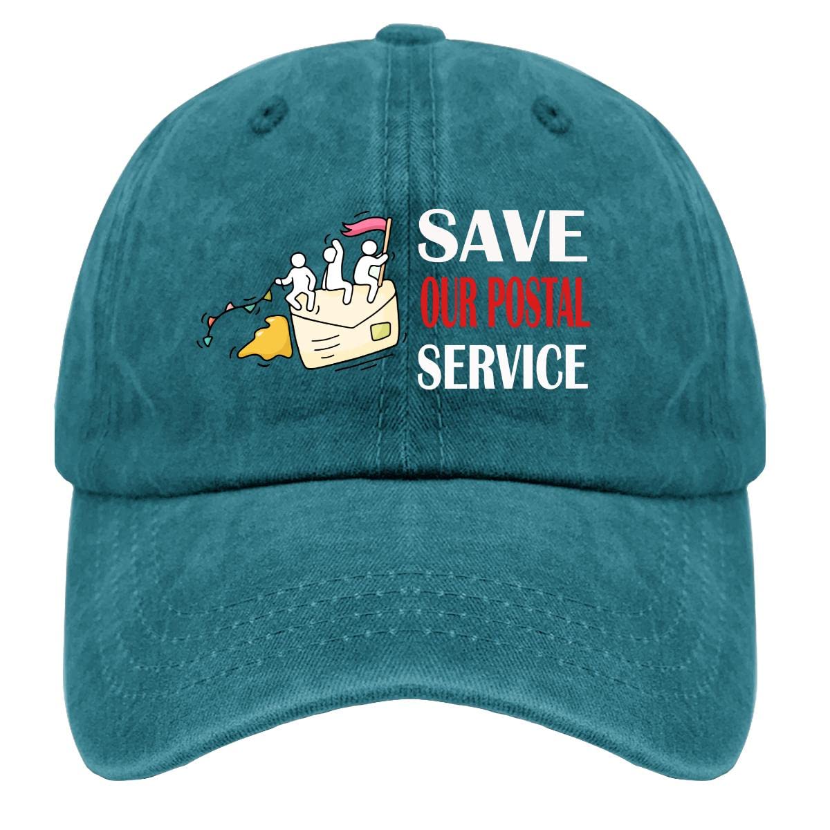 Vintage 90s Cowboy Baseball Hat - Cotton Adjustable Dad Cap for Women & Men - Perfect for Golf, Outdoor Activities & Postal Service Support