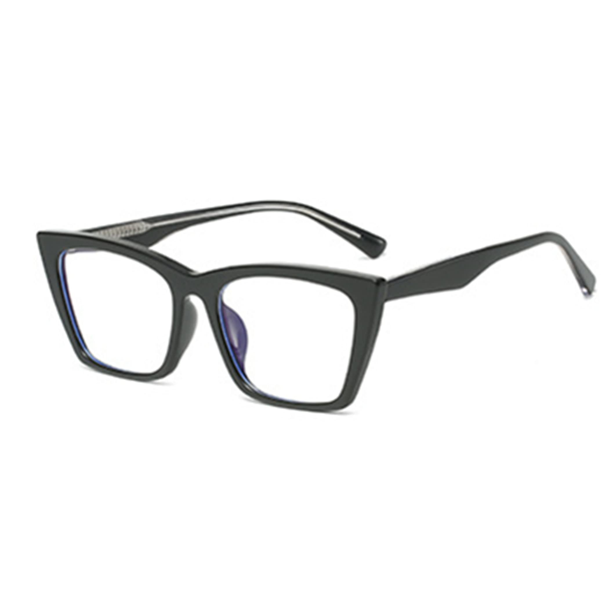 Blue Light Blocking Reading Glasses for Men & Women - Oversized Cat Eye Frame Computer Glasses with Anti-UV Protection - Perfect for Office Work, Screen Time & Night Reading