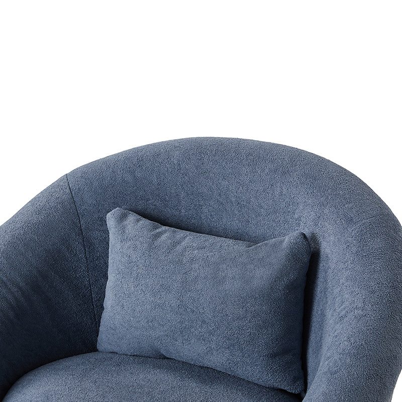 Modern Lamb Wool Swivel Barrel Chair - Cozy Accent Seat for Living Room, Office or Reading Nook - Soft Rotating Lounge Chair with Ergonomic Support