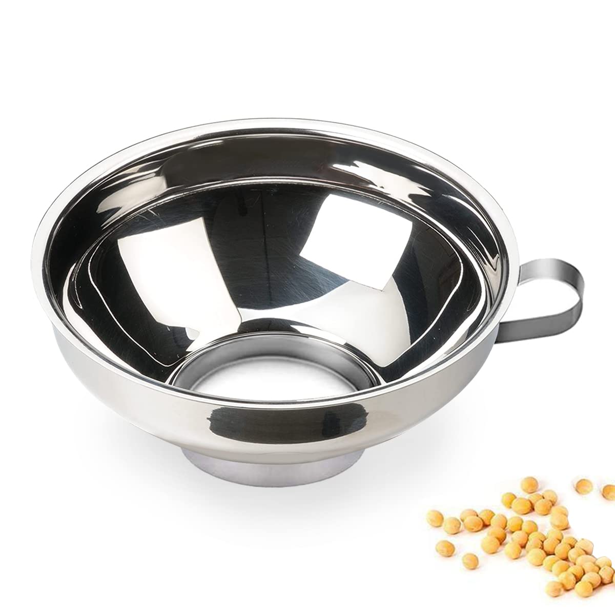 Premium Stainless Steel Canning Funnel for Mason Jars - Wide Mouth Kitchen Funnel for Preserving, Bottle Filling & Food Storage | Ideal for Home Canning, Jam Making & DIY Food Preservation