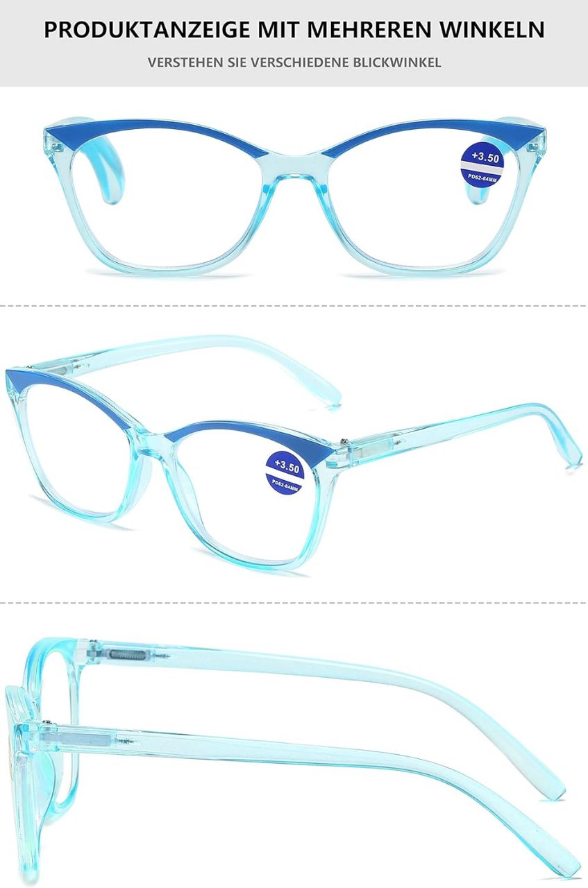 Stylish Blue Light Blocking Computer Glasses for Women with Flexible Spring Hinges - Perfect for Office Work, Gaming & Screen Time Protection