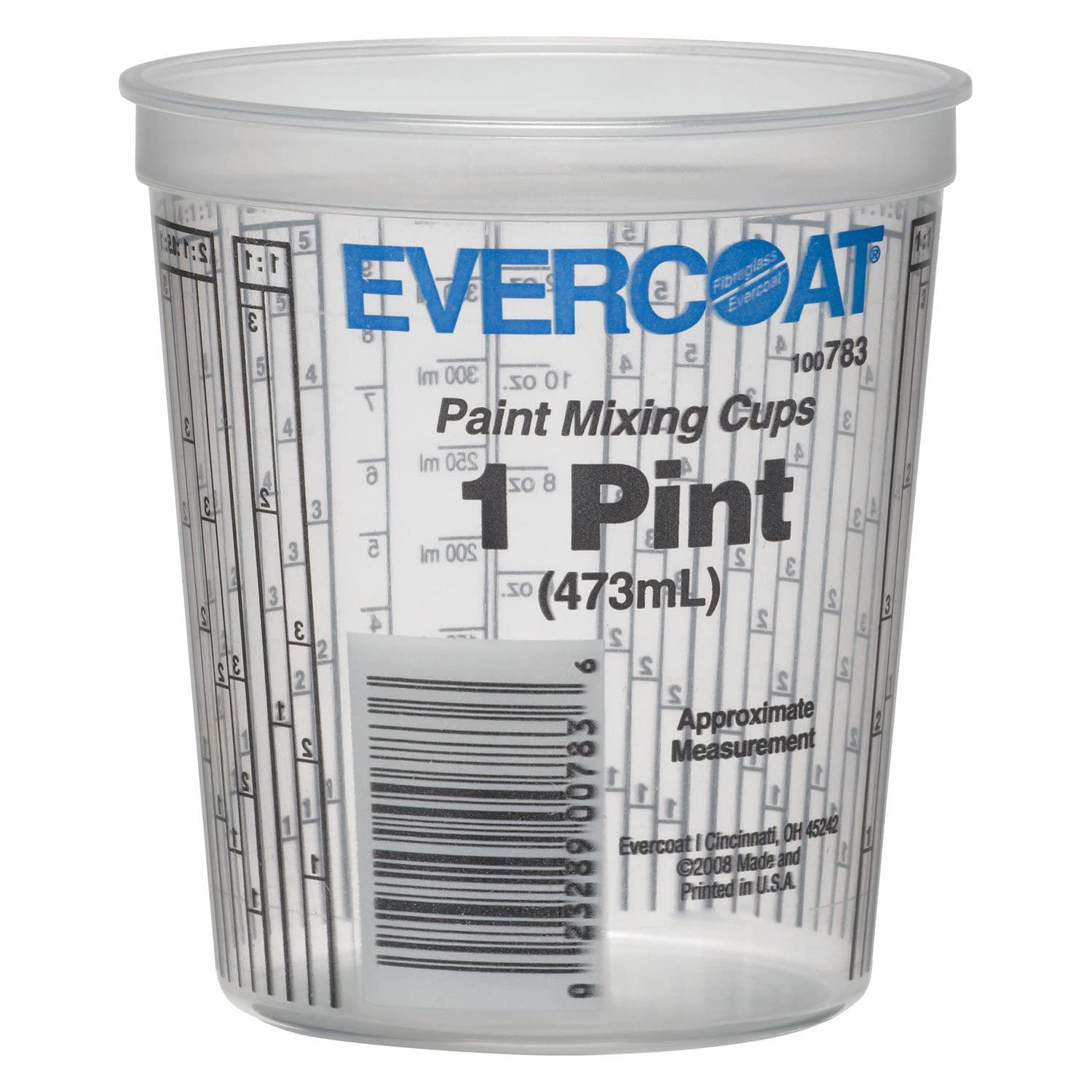 Evercoat 783 Pint Paint Mixing Cups - 100 Pack Disposable Paint Mixing Containers for Automotive, Marine & DIY Projects