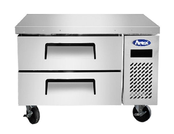 Atosa 36-Inch Stainless Steel Refrigerated Chef Base with 2 Drawers - Commercial Kitchen Refrigerator for Restaurants, Catering & Food Prep Stations