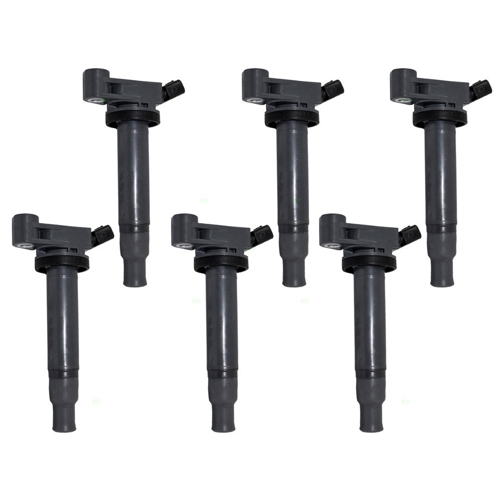 Brock Replacement 6-Piece Ignition Spark Plug Coil Set - Compatible with Various Models 9008019016 & 90080-19016 - Perfect for Car Engine Maintenance & Performance Tuning