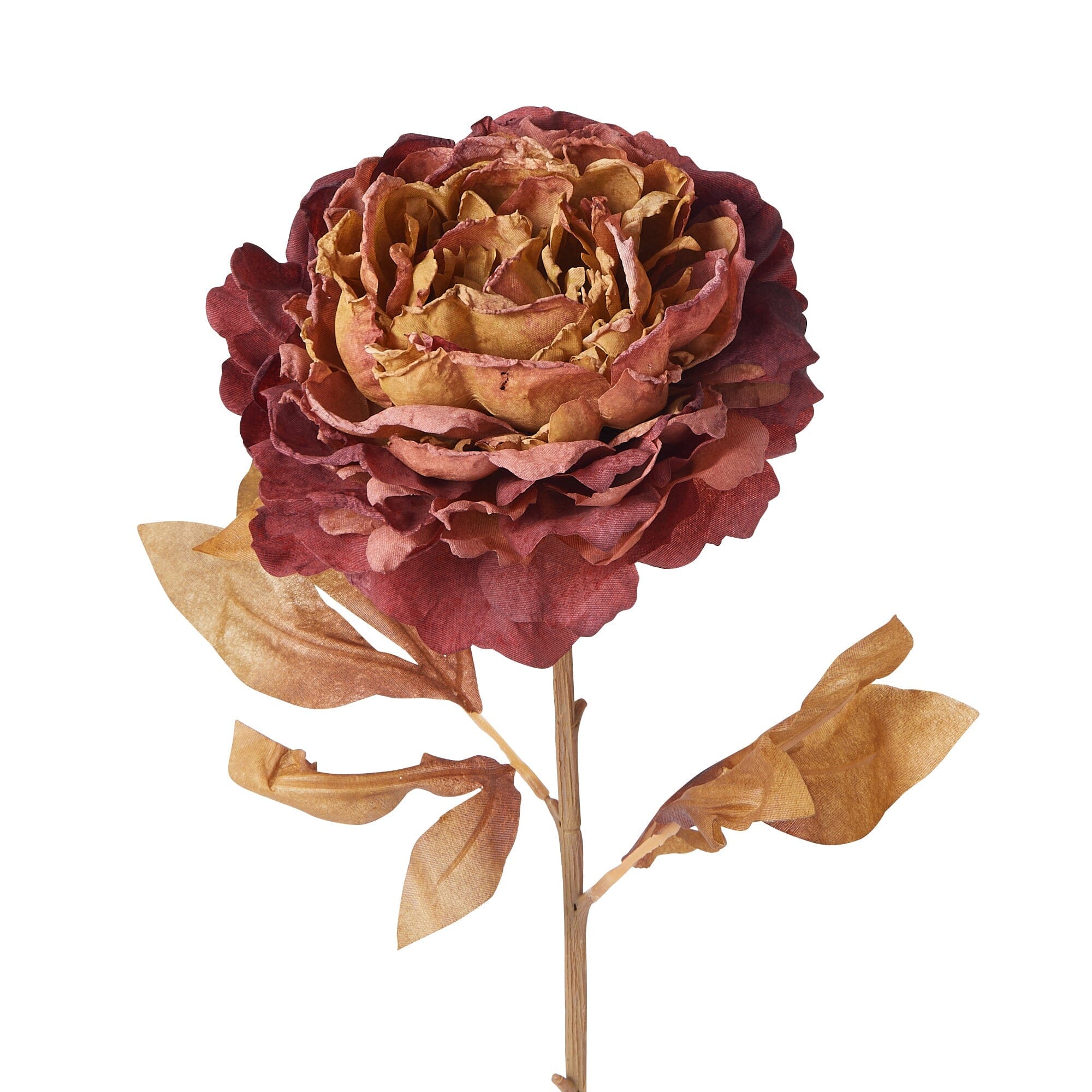 Antique Peony Red Artificial Silk Flower Bouquet - Elegant Home Decor for Weddings, Parties & Centerpieces