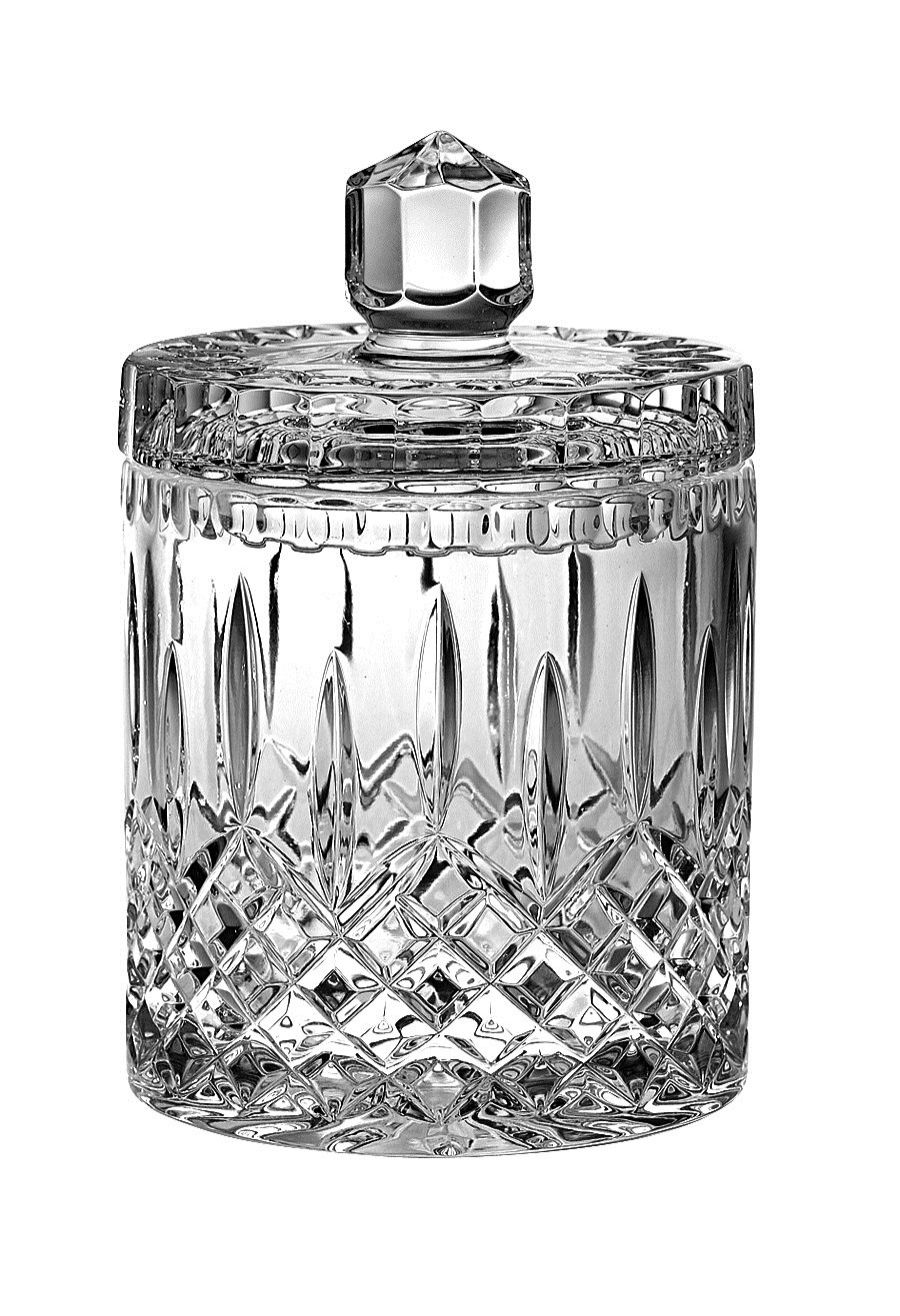 Barski Handmade Crystal Cookie Jar & Candy Box - 7 Inch Height, 1/2 Liter (17 oz) Capacity, European Crafted - Perfect for Kitchen Storage, Party Treats & Gift Giving