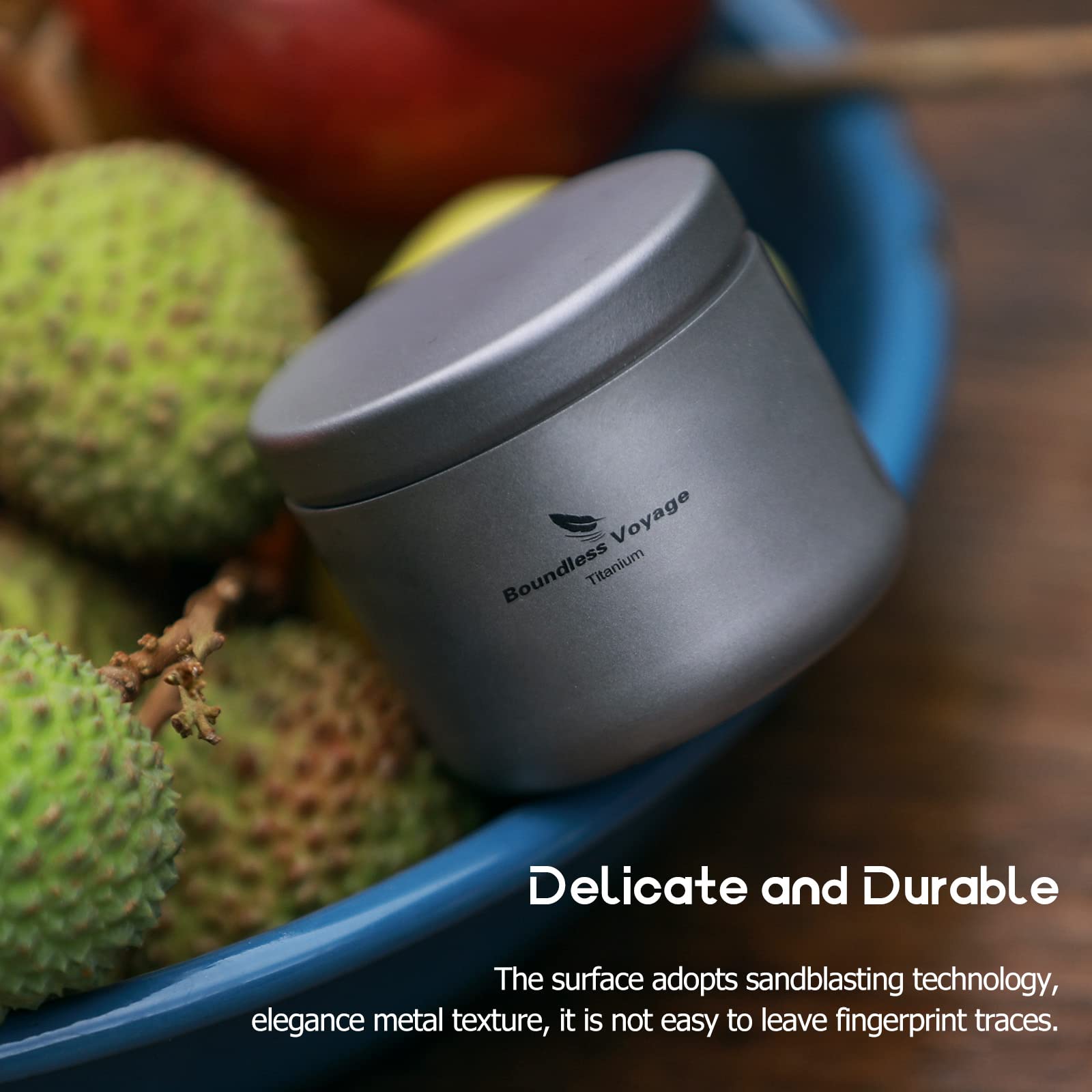 Boundless Voyage 35ml Titanium Tea Canister - Ultralight Portable Storage Container for Coffee, Tea & Spices | Airtight Camping & Hiking Accessory | Perfect for Outdoor Adventures, Travel & Kitchen Organization (Model: A-Ti3200D)