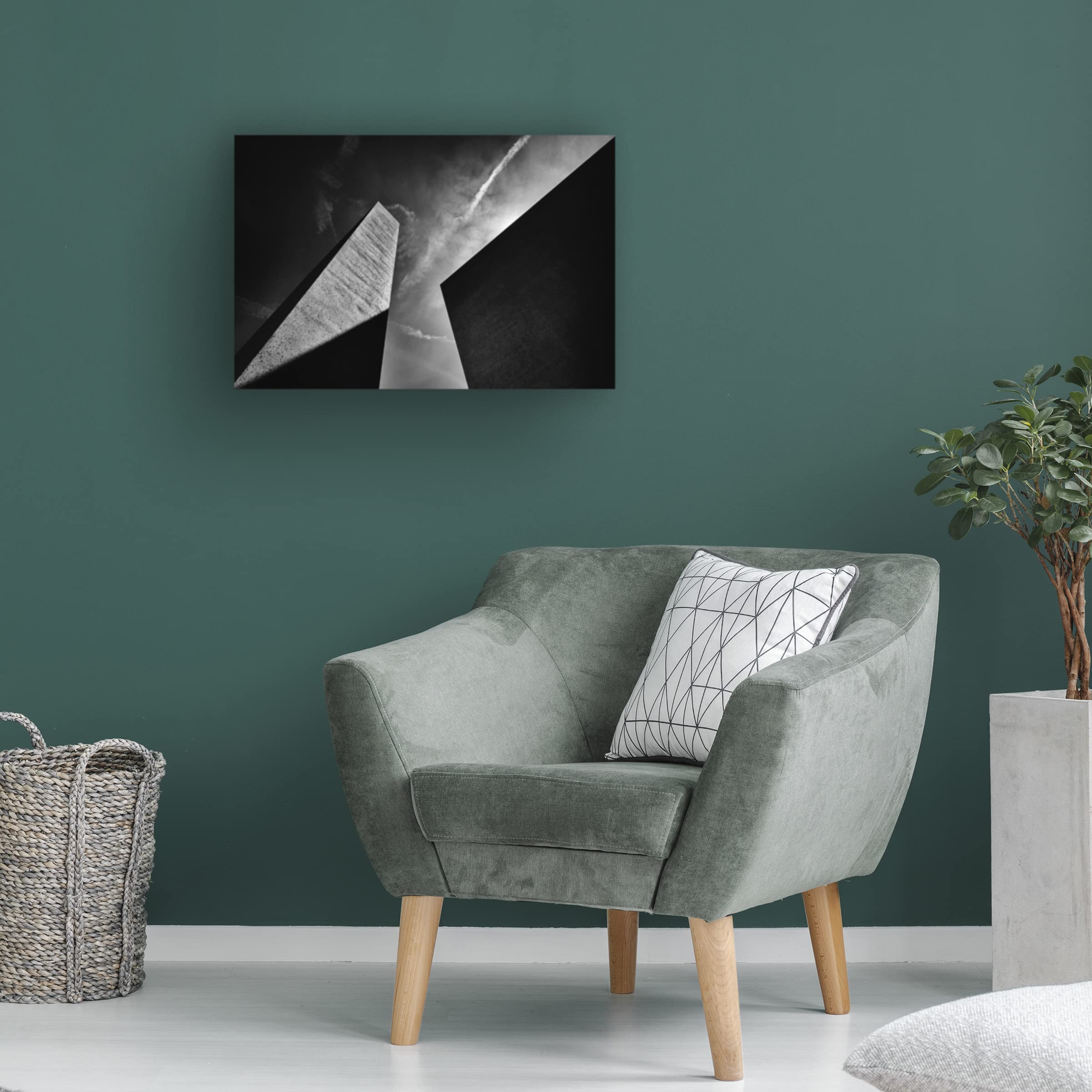 Trademark Fine Art 'Monolith' Canvas Wall Art Print by Ales Klabus - Modern Abstract Painting for Living Room, Bedroom & Office Decor