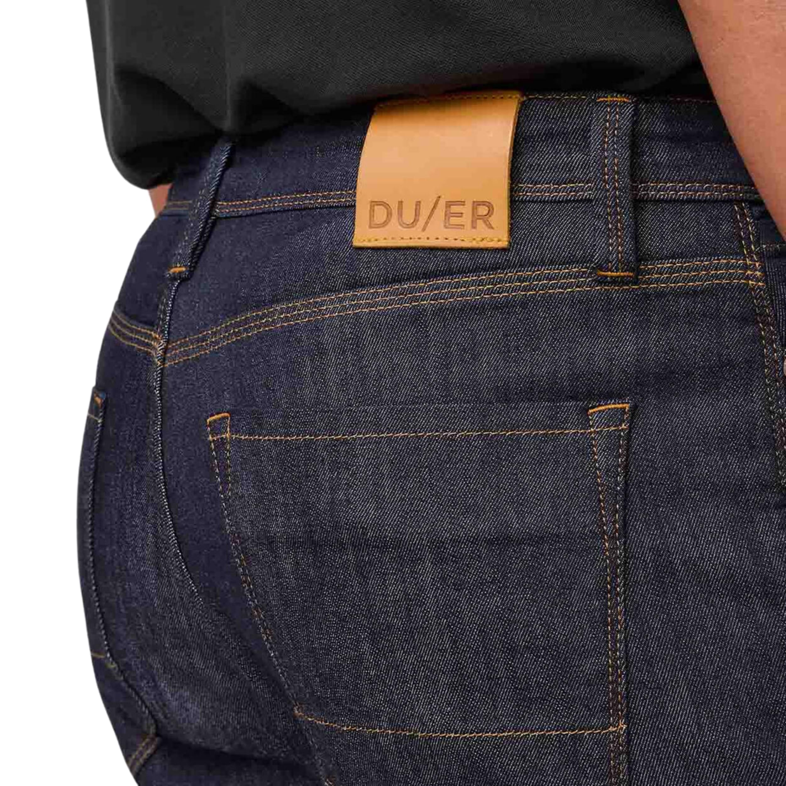 DU/ER Men's Performance Denim Relaxed Tapered Jeans - Stretch Comfort for Active Lifestyle | Perfect for Work, Travel & Outdoor Adventures