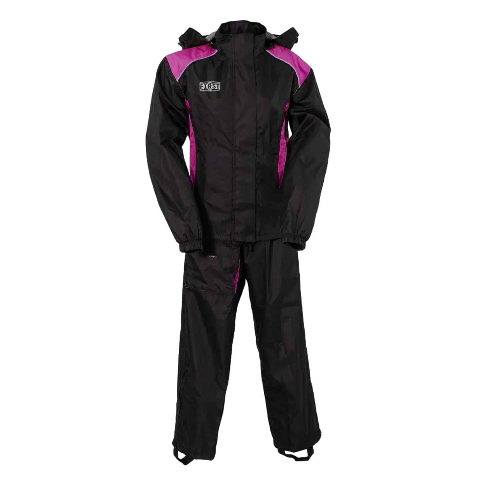 First Mfg Co Women's Motorcycle Rain Suit - Waterproof Ripstop Biker Riding Gear for Rainy Weather - Perfect for Commuting, Touring & Outdoor Adventures
