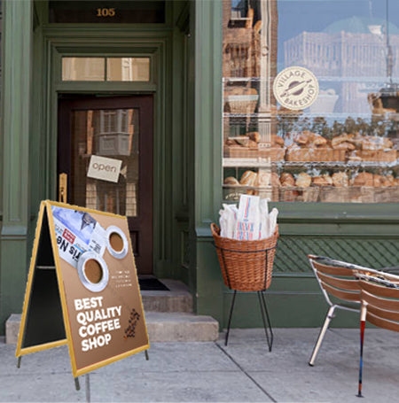 24x60 A-Frame Wooden Snap Sign Holder with 1 1/4