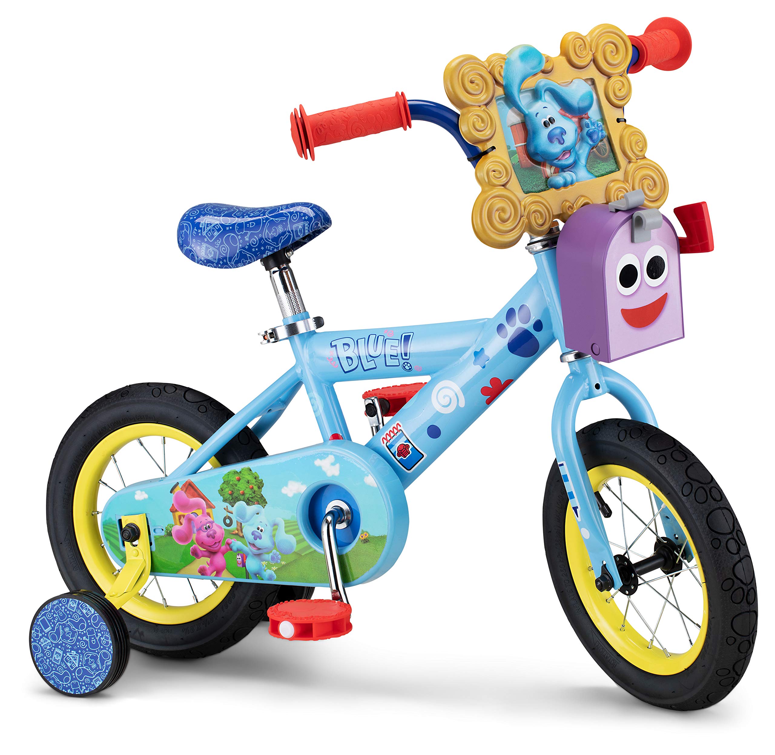 Nickelodeon Blue's Clues & You 12-Inch Kids Bike with Training Wheels for Boys and Girls Ages 2-4 | Perfect First Bike for Toddlers Learning to Ride | Outdoor Play, Birthday Gifts, Preschool Activities