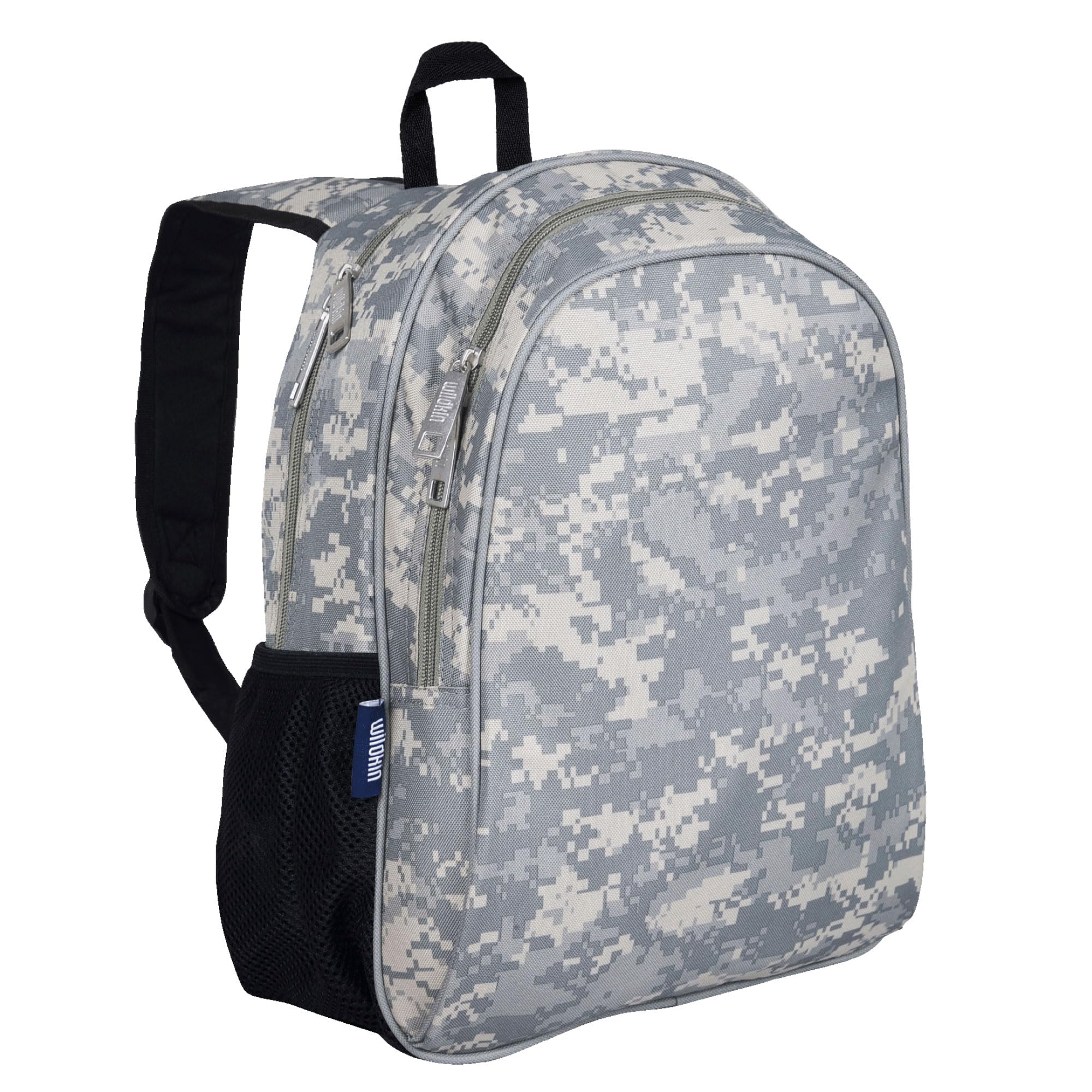 Wildkin 15-inch Kids Backpack - Durable Padded Adjustable School Backpack for Boys & Girls - Lightweight Travel Backpack for Daycare, Hiking & Outdoor Adventures - Digital Camo Design