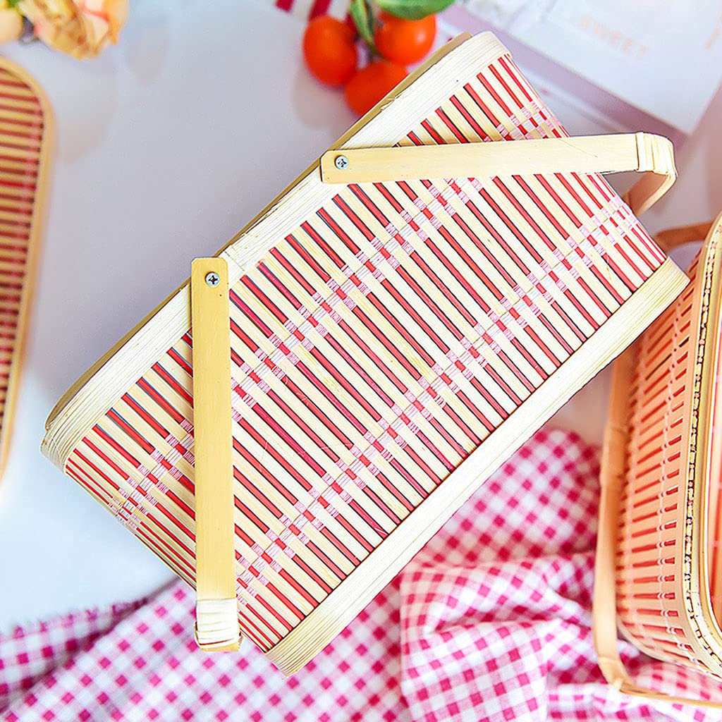 Handmade Bamboo Woven Storage Basket for Wardrobe Organization