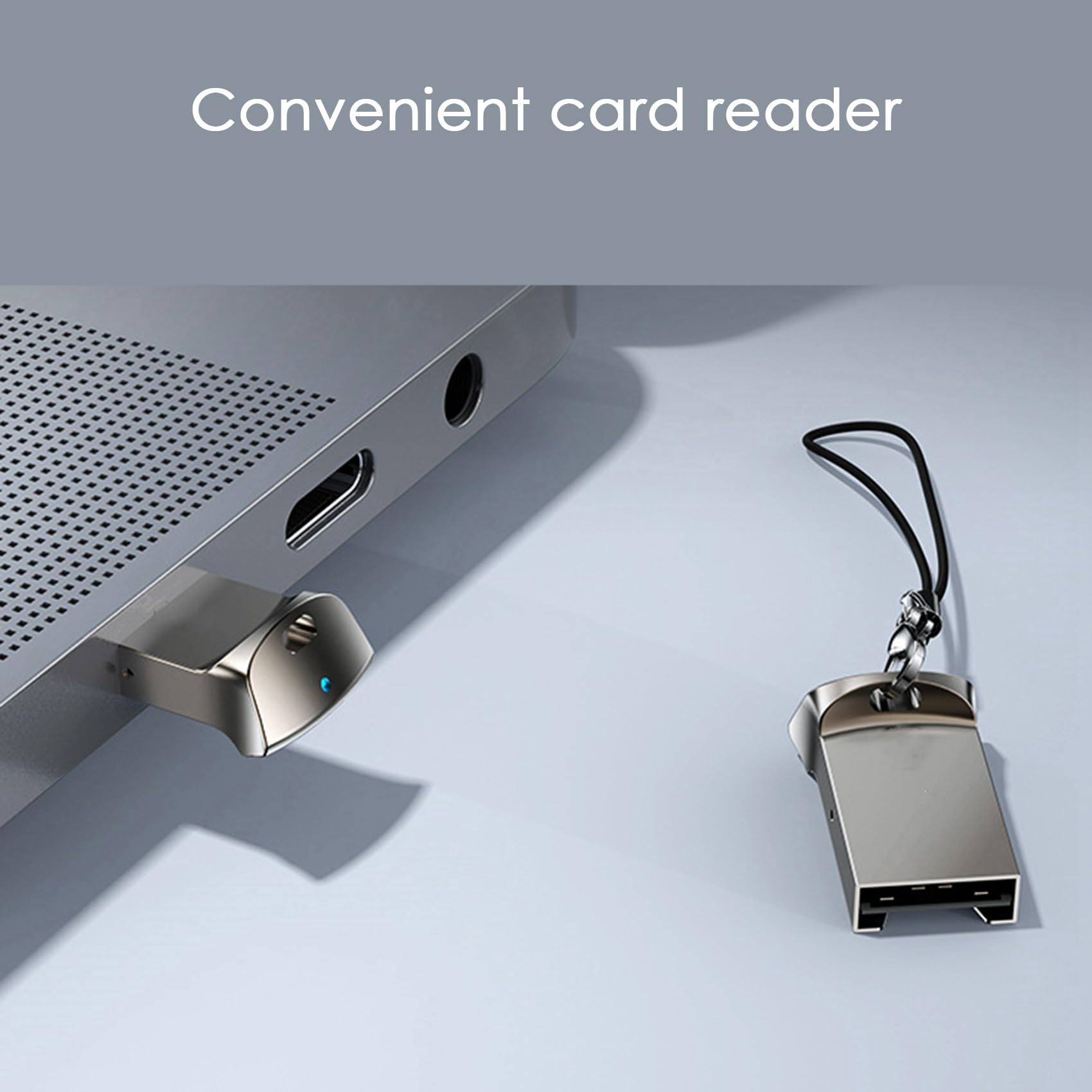 Ntcpefy 6-in-1 Mini TF Card Reader - USB 3.0 Memory Card Adapter with LED Indicator for Computer, Laptop, Car Audio - Compatible with Micro SD, SDHC, SDXC Cards (Great for Data Transfer, Photo Backup & Music Playback)