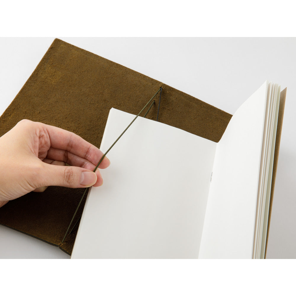 Traveler's Notebook Starter Kit - Regular Size Olive Brown Leather Cover with Refillable Notebooks & Accessories | Perfect for Journaling, Travel, Sketching & Daily Planning
