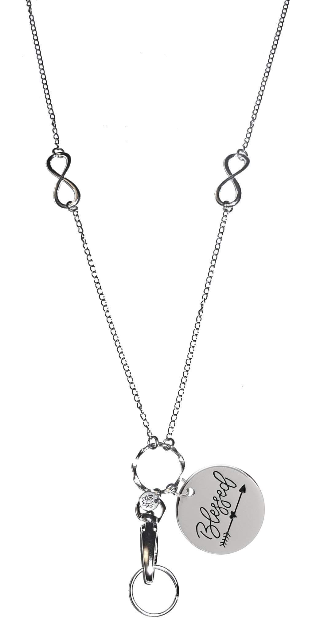 Personalized Stainless Steel Women's Lanyard - Durable ID Badge Holder for Teachers, Nurses, Cruise Crew | Keychain & Phone Holder for Work, Travel, Events