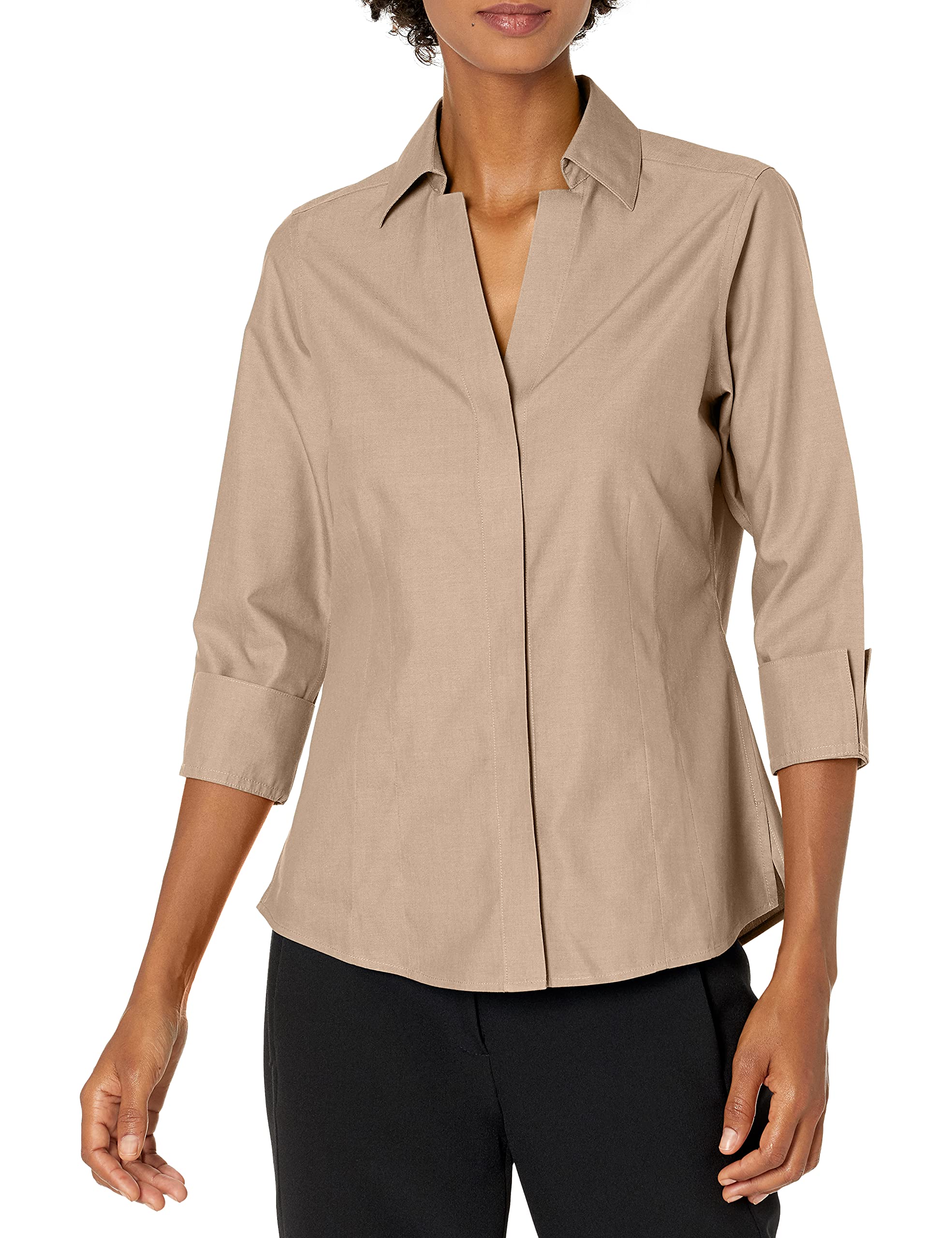 Foxcroft Women's Taylor Essential Non-Iron Blouse - Wrinkle-Free Button Down Shirt for Office & Business Casual Wear