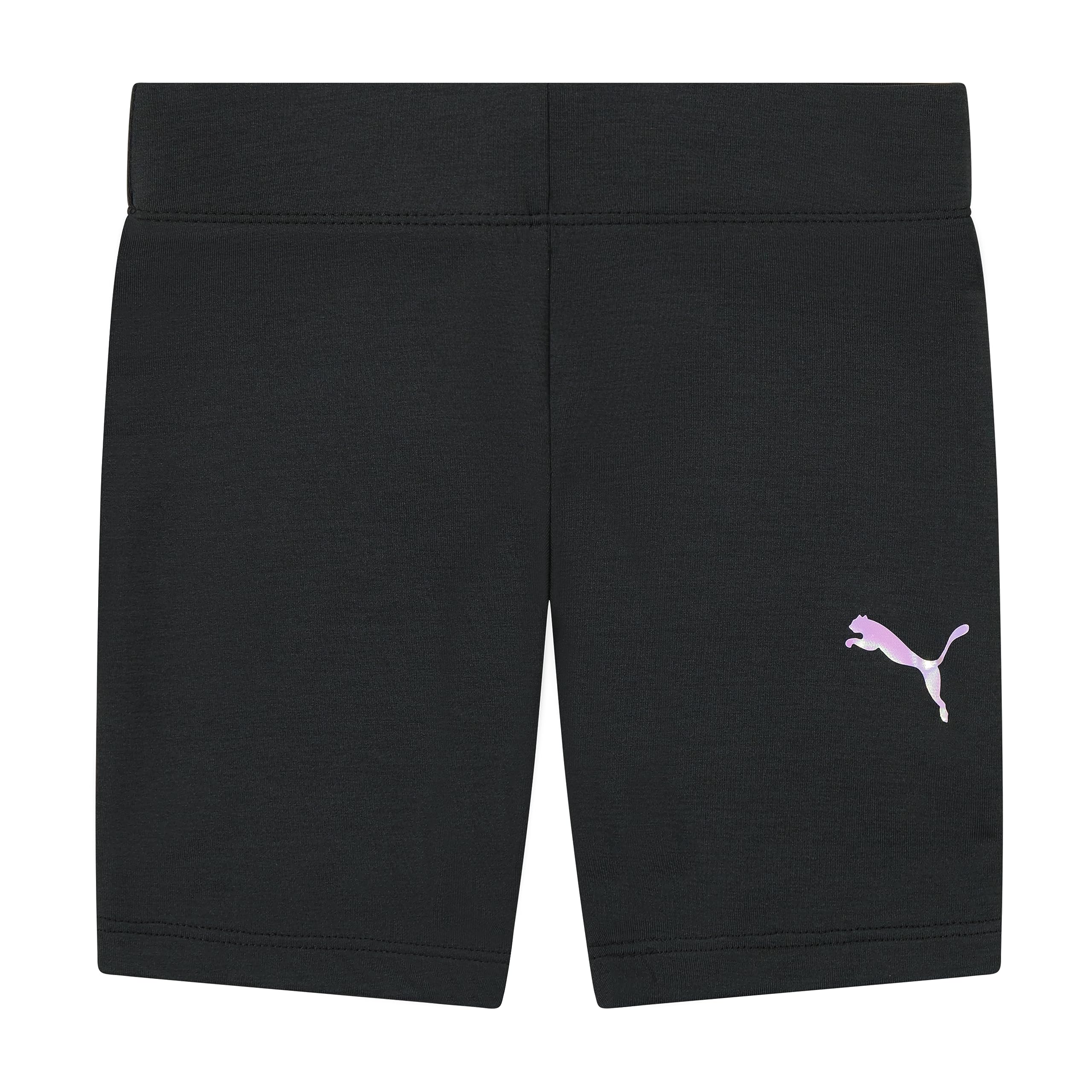 PUMA Girls' Space Dyed Biker Shorts - High Waisted Workout Shorts for Running, Yoga & Gym - Soft Breathable Athletic Shorts for Teens & Women