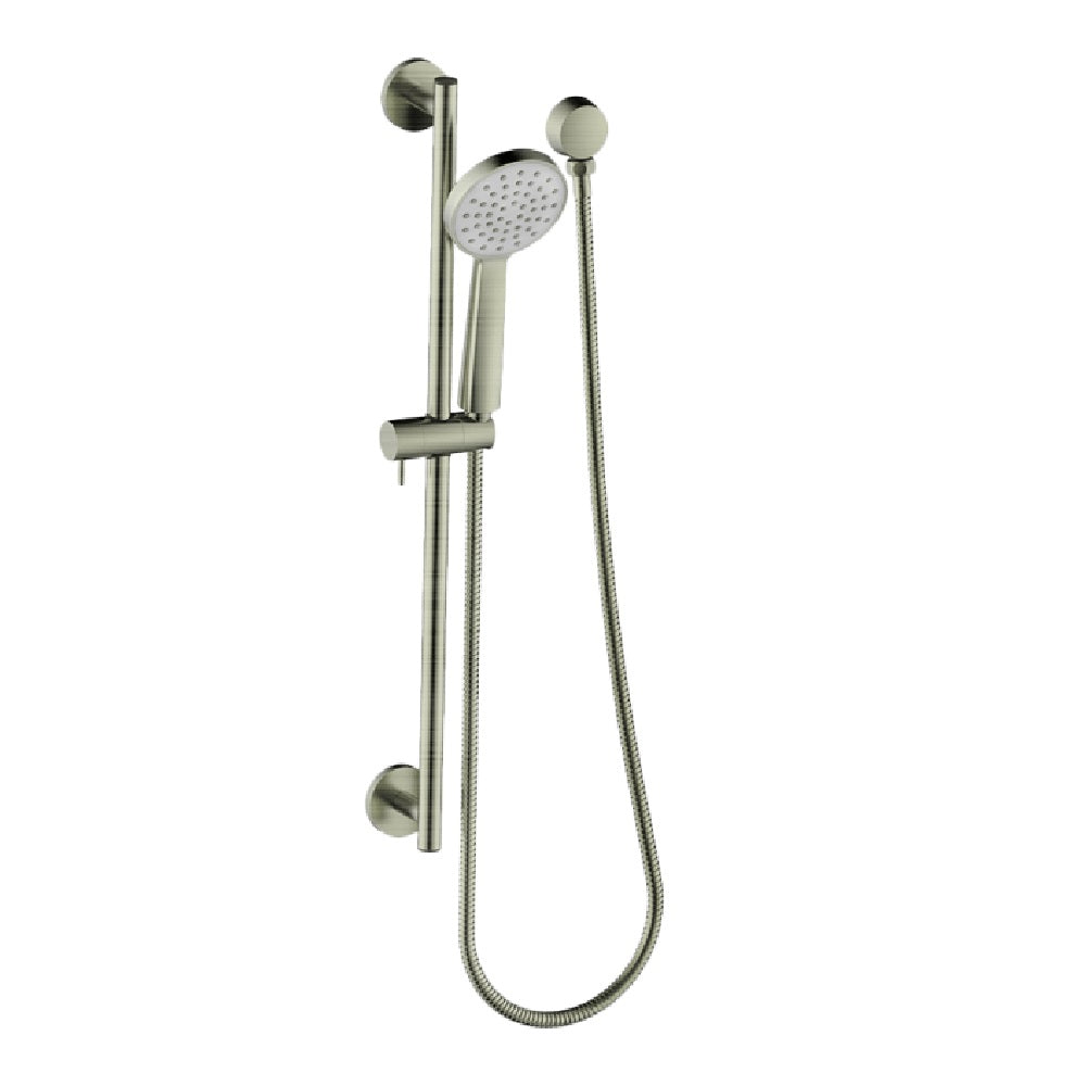 Abey Gareth Ashton Rail Shower System in Brushed Nickel Finish - SRA06 BN - Perfect for Modern Bathroom Renovations and Spa-Like Showers