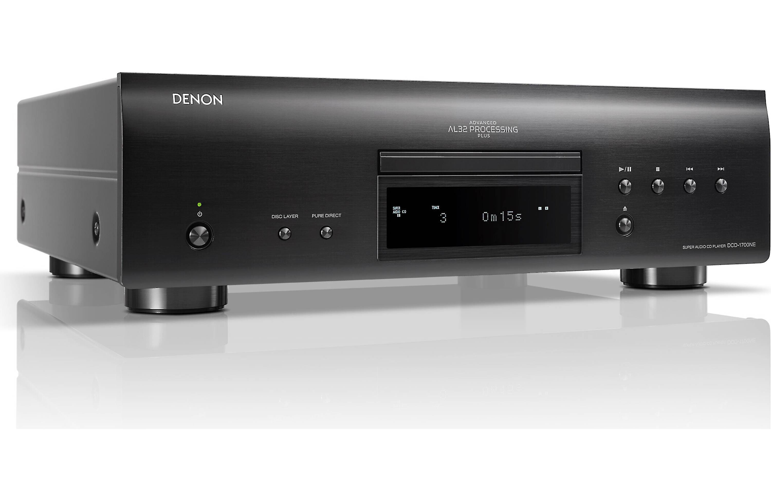 Denon DCD-1700NE Premium CD/SACD Player with AL32 Processing Plus - Hi-Fi Audio System for Home Theater & Music Listening (Open Box)